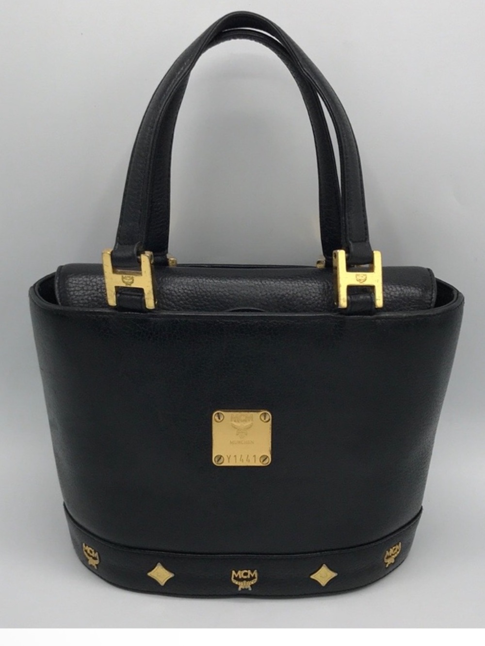 MCM Black Leather Tote Bag EUC $495